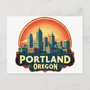 Cartão Postal Horizonte de Portland Oregon