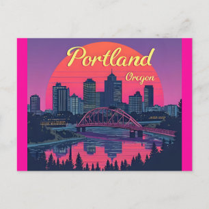 Cartão Postal Horizonte de Portland Oregon