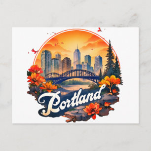 Cartão Postal Horizonte de Portland Oregon