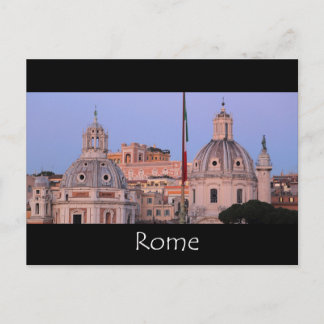 Cartão Postal Horizonte de Roma ao anoitecer