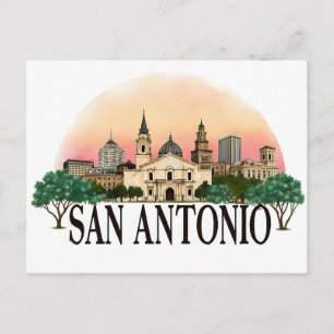 Cartão Postal Horizonte de San Antonio Texas