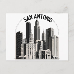 Cartão Postal Horizonte de San Antonio Texas