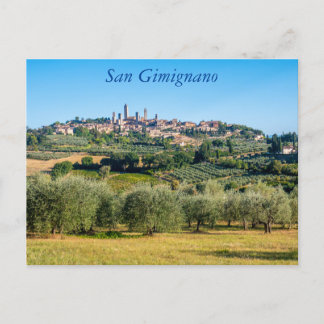 Cartão Postal Horizonte de San Gimignano, Toscana, Itália - Cart