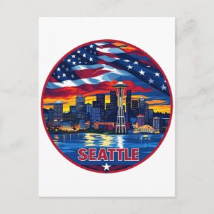Cartão Postal Horizonte de Seattle
