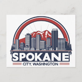 Cartão Postal Horizonte de Spokane Washington DC