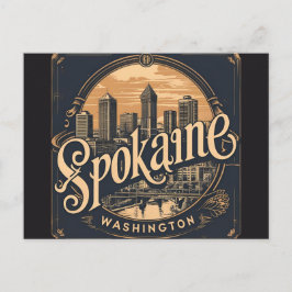 Cartão Postal Horizonte de Spokane Washington DC