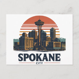 Cartão Postal Horizonte de Spokane Washington DC