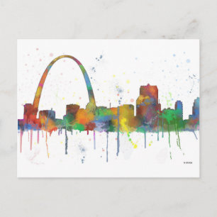 CARTÃO POSTAL HORIZONTE DE ST LOUIS, MISSOURI