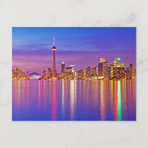 Cartão Postal Horizonte de Toronto ao Crepúsculo