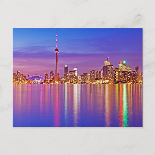 Cartão Postal Horizonte de Toronto ao Crepúsculo (Frente)