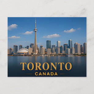 Cartão Postal Horizonte Moderno de Toronto Canadá Destino de Via