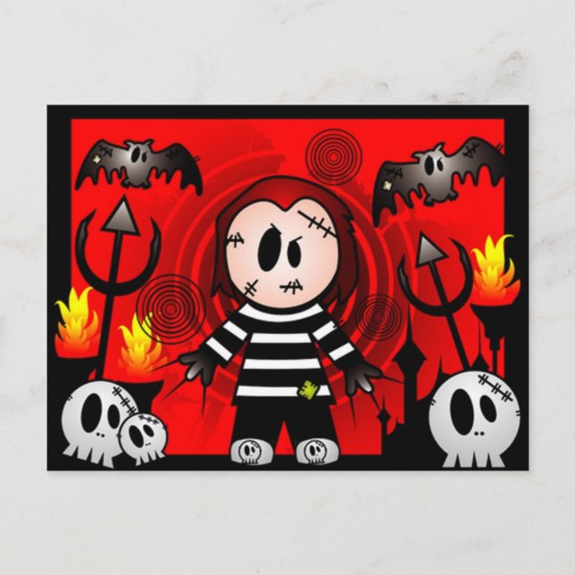 Cartão Postal Horror Monstro 5 (Frente)