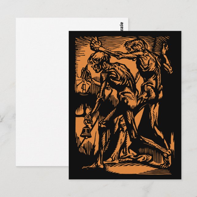 Cartão Postal Horrores de Mineiros Mortos no Dia das Bruxas (Frente/Verso)