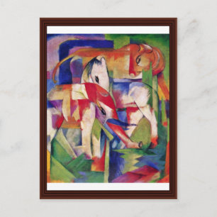Cartão Postal Horse Elephant Cow Winter By Marc Franz