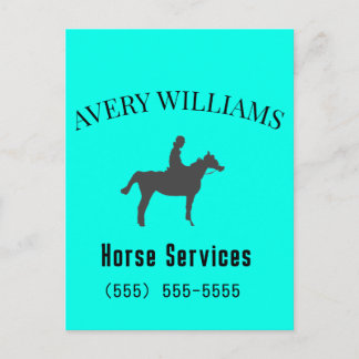 Cartão Postal Horse Equine Business Stationary Postcard