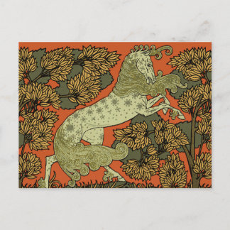 Cartão Postal Horse Medieval Arts Artesanatos Art Nouveau