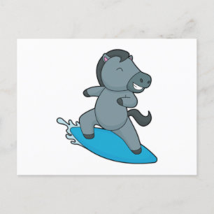 Cartão Postal Horse Surfer Water