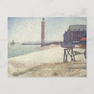 Cartão Postal Hospital e Farol, Honfleur, de Georges Seurat