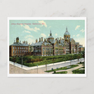 Cartão Postal Hospital Johns Hopkins, Baltimore 1910 Vintage