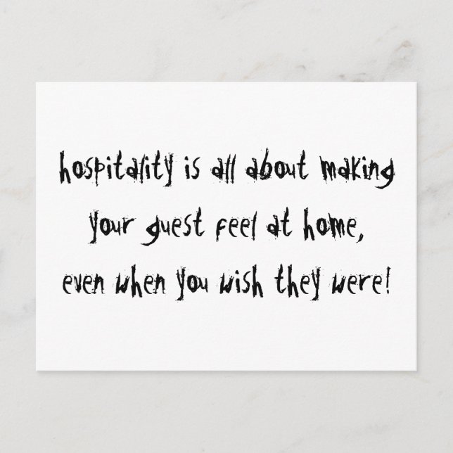 Cartão Postal Hospitalidade (Frente)
