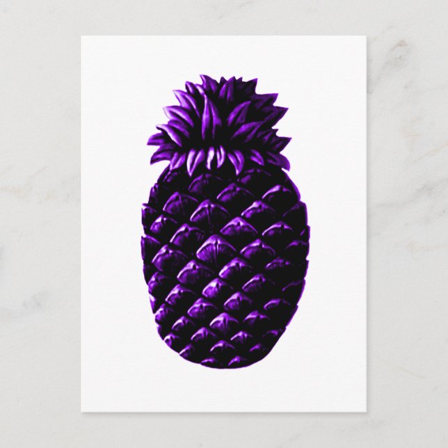 Cartão Postal Hospitalidade Abacaxi Roxo do MUSEU Zazzle Gif (Frente)