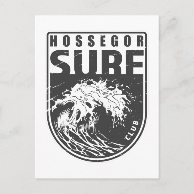 Cartão Postal Hossegor Surf Club France Emblem (Frente)