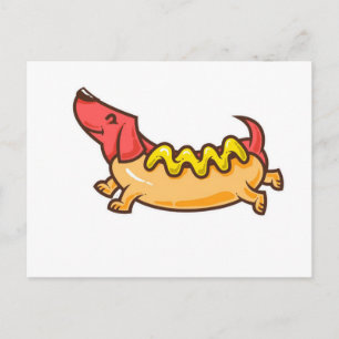 Cartão Postal Hot Dog-Funny dog