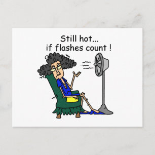 Cartão Postal Hot Flash Humor