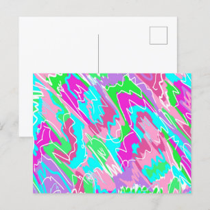 Cartão Postal Hot Summer Vibes Abstrato Art