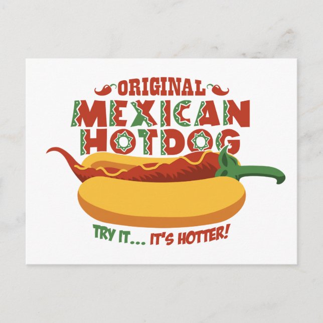 Cartão Postal Hotdog mexicano (Frente)
