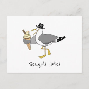 Cartão Postal Hotel/Aluguer de Ilustração de Feriado de Seagull