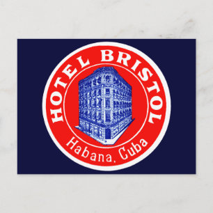 Cartão Postal Hotel Bristol Cuba 1930