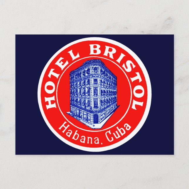 Cartão Postal Hotel Bristol Cuba 1930 (Frente)