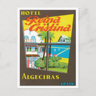 Cartão Postal Hotel de Espanha Vintage Algeciras