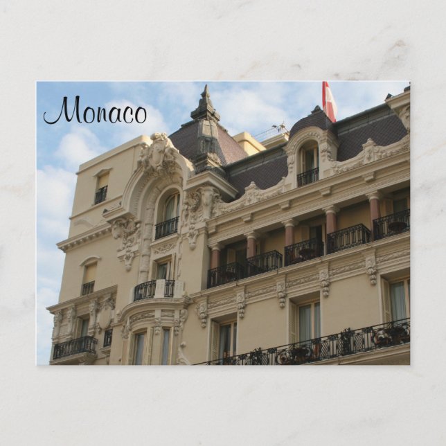 Cartão Postal hotel de paris monaco (Frente)
