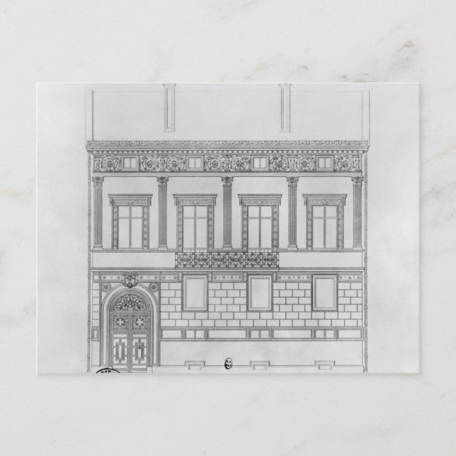 Cartão Postal Hotel de Pourtales, fachada, 1850 (Frente)