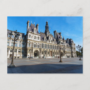 Cartão Postal Hotel de Ville. Câmara Municipal de Paris - Fran