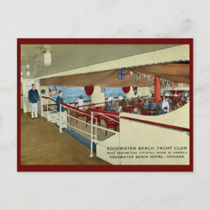 Cartão Postal Hotel Edgewater Beach, Chicago Vintage