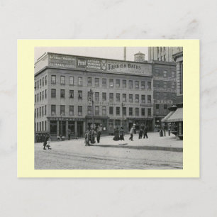 Cartão Postal Hotel Globe, Rua Estatal, Albany, NY Vintage.