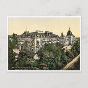 Cartão Postal Hotel Kaiserhof e Augusta Victoria Baths, Wiesba