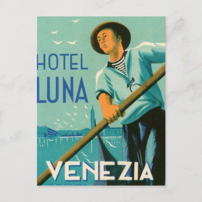 Cartão Postal Hotel Luna Venezia (Frente)
