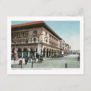 Cartão Postal Hotel Mark, Veneza, Califórnia Vintage