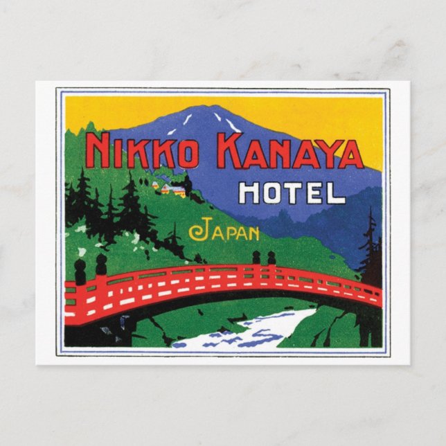Cartão Postal Hotel Nikko Kanaya Japão (Frente)
