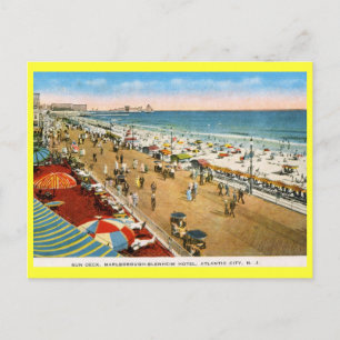 Cartão Postal Hotel Sun Deck, Atlantic City NJ Vintage