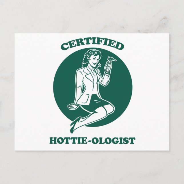 Cartão Postal Hottie-ologista certificado (Frente)