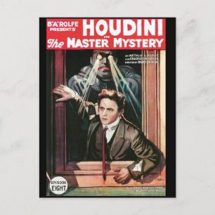 Cartão Postal Houdini, O Mistério de Domínio, poster vintage 1