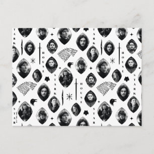 Cartão Postal House Stark Icons & Portraits Pattern