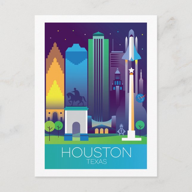 Cartão postal Houston (Frente)
