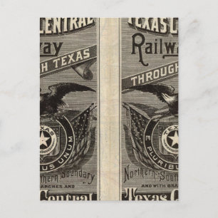 Cartão Postal Houston and Texas Central Rail através do Texas 2