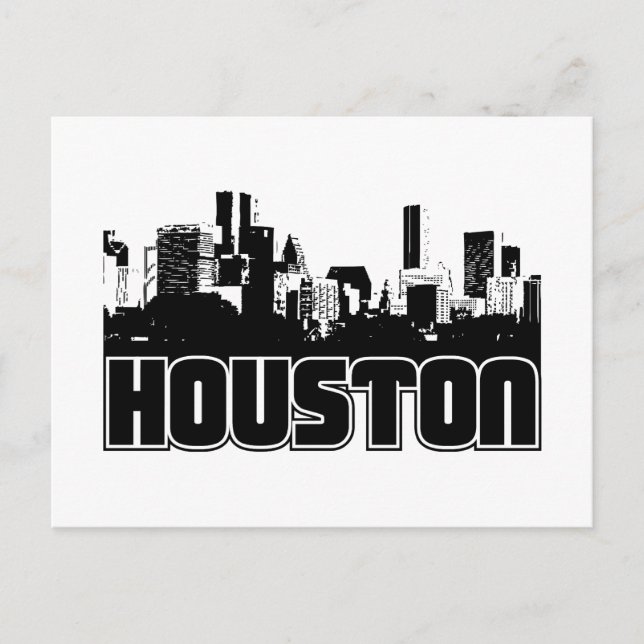 Cartão Postal Houston Skyline (Frente)
